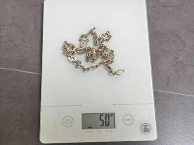 GUCCI INTERLOCKING G NECKLACE SILVER AG925 USED W/ BOX