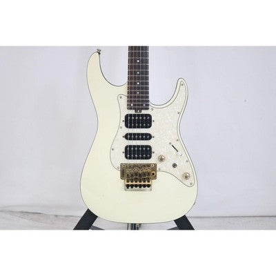 BACCHUS G-CUSTOM HSH ELECTRIC GUITAR 24 FRETS LOCKING TREMOLO WHITE USED