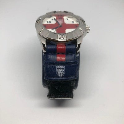 ENGLAND NATIONAL SOCCER TEAM WATCH WHITE & RED QUARTZ EXCELLENT CONDITION UNISEX