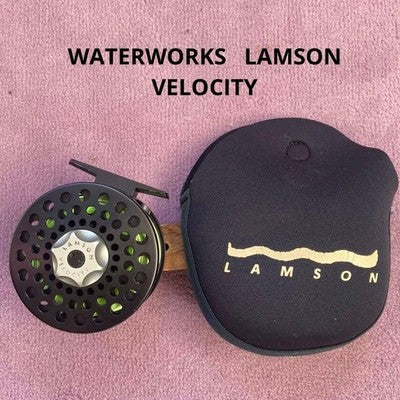 WATERWORKS LAMSON VELOCITY V2 FLY REEL #6 TROUT DISC DRAG W/CASE EXCELLENT JP