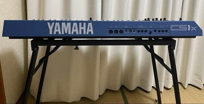 YAMAHA CS1X 61-KEY SYNTHESIZER TESTED W/ PEDAL & STAND, CASE ADAPTER FROM JAPAN