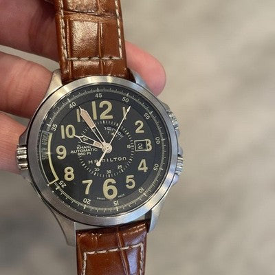 HAMILTON KHAKI CONSERVATION GMT H775650 AUTOMATIC HARRISON FORD RARE MEN'S WATCH