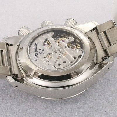 SEIKO GRAND SEIKO SPRING DRIVE CHRONOGRAPH AUTO TITANIUM BLACK DIAL 43MM WATCH