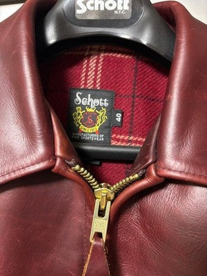 SCHOTT 6103US SINGLE RIDER JACKET SIZE 40 BORDEAUX MADE IN USA RARE FROM JAPAN