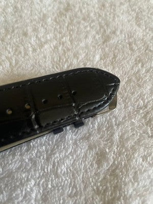 HAMILTON MOUNT VERNON H29515733 XL AUTOMATIC BLACK LEATHER WATCH UNUSED