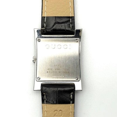 GUCCI 111J DIAMOND BLACK DIAMOND SHELL DIAL WATCH QUARTZ RARE LUXURY MEN WOMEN