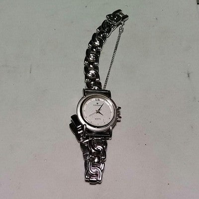 JUNGHANS DIAMOND LADIES WRISTWATCH QUARTZ ROUND FACE ALL STAINLESS STEEL BAMBI