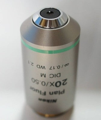 Nikon CFI Plan Fluor 20x 0.50 DIC M Objective Lens ∞/0.17 For Eclipse Series
