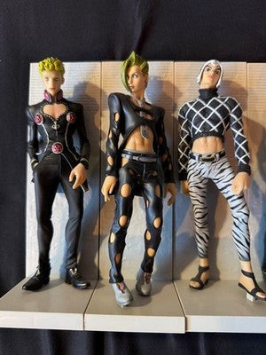 JOJO'S BIZARRE ADVENTURE DXF GUARD TEAM PASSIONE 5TH 12 FIGURES SET BLACK COLOR