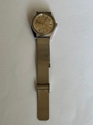 GRAND SEIKO 6145-8000 HI BEAT 36000 VINTAGE 1968 OVERHAULED SILVER MESH BAND GS