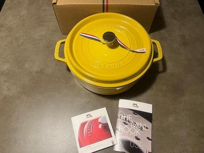 STAUB SHALLOW COCOTTE RONDE ROUND 26CM CITRON RARE NEW JP