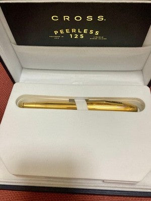 CROSS FOUNTAIN PEN 125 AT0706-5MD 18K GOLD PLATED LIMITED EDITION PEERLESS GOLD