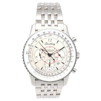 BREITLING NAVITIMER A41330 MONTBRILLANT WATCH STAINLESS STEEL WHITE 38.0MM