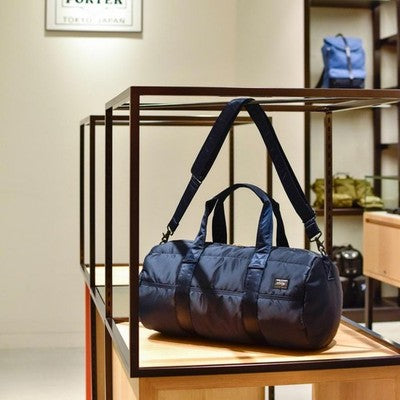 PORTER TANKER 2WAY DUFFLE BAG IRON BLUE UNUSED SHOULDER BAG NYLON YOSHIDA MINT