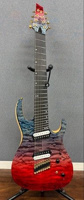 KIESEL DC8 CUSTOM 8-STRING NECK-THROUGH FAN FRET PIEZO QUILT MAPLE 2023