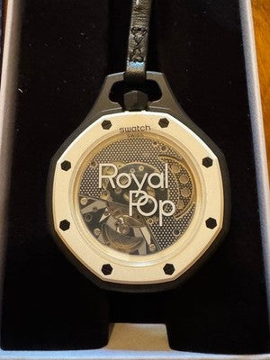 SWATCH X AUDEMARS PIGUET ROYAL POP OCHO NEGRO POCKET WATCH NEW BOXED