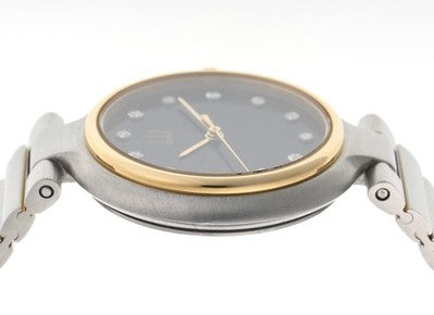 DUNHILL MILLENNIUM 32MM 12P DIAMOND QUARTZ MEN'S WRISTWATCH ROUND FACE AS IS