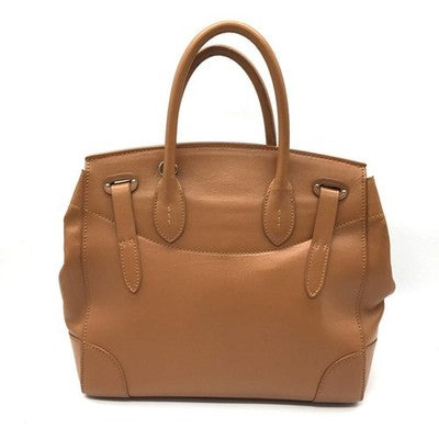 RALPH LAUREN RICKY 33 HANDBAG SHOULDER BAG 2WAY SOFT LEATHER BROWN AUTH USED