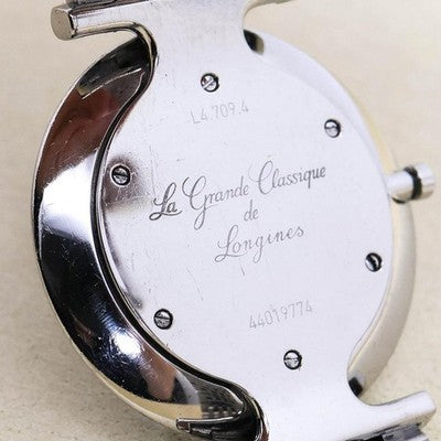 LONGINES LA GRANDE CLASSIQUE 3179 QUARTZ 12 DIAMONDS BLACK DIAL STAINLESS WATCH