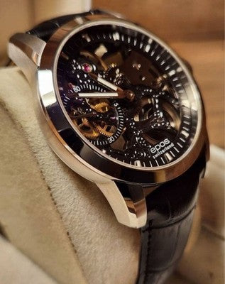 EPOS SOPHISTIQUEE EMOTION SKELETON UNITAS6497 MANUAL MENS WATCH SWISS 42MM