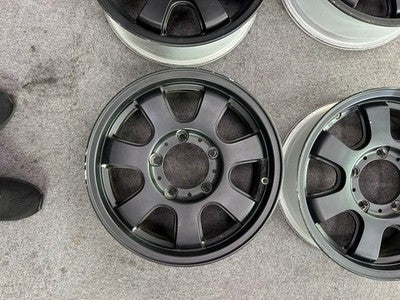 SUZUKI JIMNY SJ30 JA11 JA71 JB23 JB64 16-INCH MATTE BLACK WHEELS SET OF 4