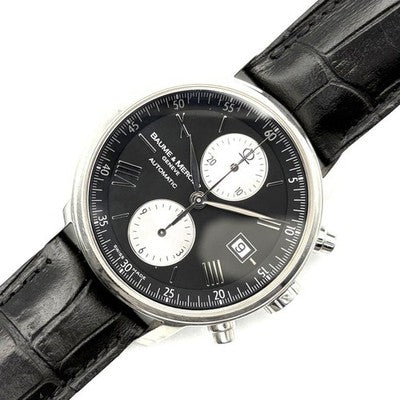 BAUME MERCIER CLASSIMA 65591 AUTOMATIC CHRONOGRAPH MENS WATCH SILVER DATE