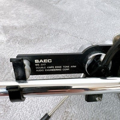 SAEC WE-317 TONEARM WITH PHONO CABLE - TESTED FOR PARTS OR NOT WORKING