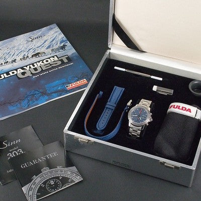 SINN 303 KRISTALL FULDA CHRONOGRAPH LIMITED 1000PCS AUTO WATCH BLUE DIAL