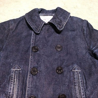 SUGAR CANE X MISTER FREEDOM DENIM PEA COAT SIZE M EXCELLENT++++