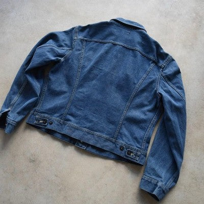 LEE 101-J DENIM JACKET INDIGO 70S 80S VINTAGE MEN SIZE XL MADE IN USA USED