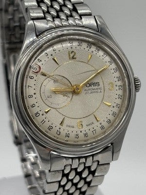 ORIS POINTER DATE SMALL SECOND 7461 AUTOMATIC WHITE DIAL MEN'S WATCH USED