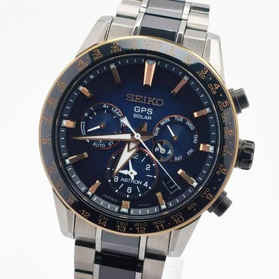 SEIKO ASTRON SBXC007 5X DUAL TIME GPS SOLAR WATCH LIMITED RARE JAPAN