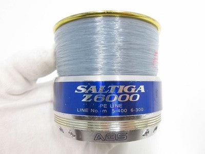 DAIWA SALTIGA Z6000 SPOOL SPINNING REEL PARTS FISHING BLUE EXCELLENT+++++