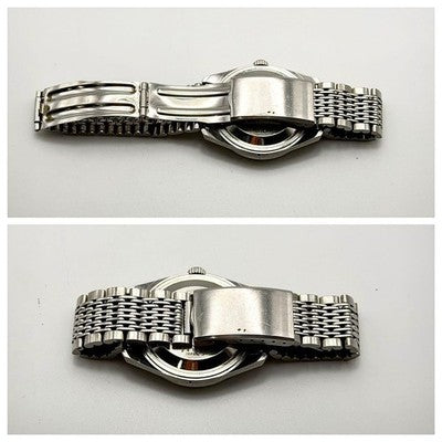 KING SEIKO 5626-7040 CHRONOMETER DAY-DATE AUTOMATIC HI-BEAT WATCH SS SILVER