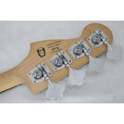 SQUIER FRANK BELLO JAZZ BASS PJ SIGNATURE ANTHRAX SKULL DESIGN W/GIG BAG JAPAN