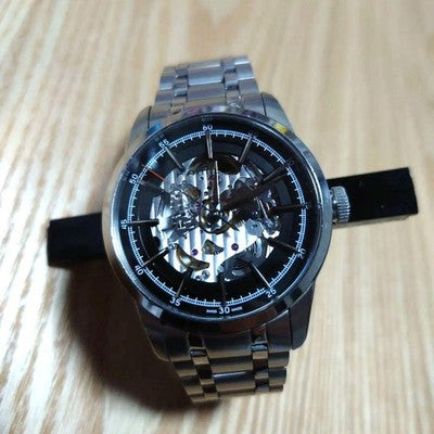 HAMILTON RAILROAD H40655131 AUTOMATIC SKELETON DIAL STAINLESS STEEL MENS BOX