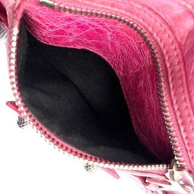 BALENCIAGA GIANT HIP SHOULDER BAG PINK LEATHER MIRROR AUTHENTIC