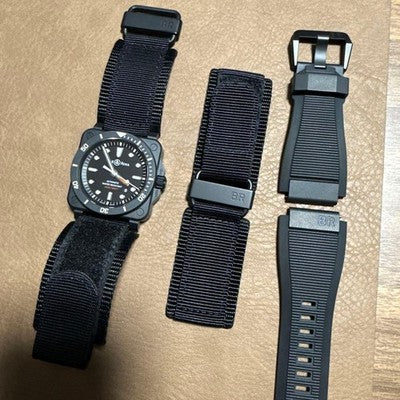 BELL & ROSS BR03-92 DIVER AUTOMATIC BLACK DIAL CERAMIC 300M MENS WATCH STRAP