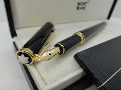 Montblanc Noblesse Oblige No15130 Fountain Pen Black Gold Near Unused /w Box