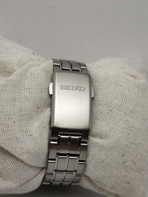 SEIKO BRIGHTZ RADIO SOLAR TITANIUM 8B43-0AA0 WHITE DIAL BIG CALENDAR MENS WATCH