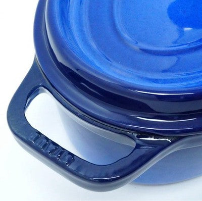 STAUB PICO COCOTTE OVAL 27CM ROYAL BLUE CAST IRON DUTCH OVEN VINTAGE JAPAN