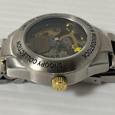 SNOOPY COLLECTION 2000 SHADOW SKELETON WATCH LIMITED 5000 HAND WIND RARE MODEL