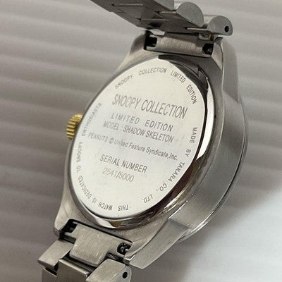 SNOOPY COLLECTION 2000 SHADOW SKELETON WATCH LIMITED 5000 HAND WIND RARE MODEL