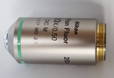 Nikon CFI Plan Fluor 20x 0.50 DIC M Objective Lens ∞/0.17 For Eclipse Series