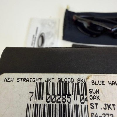 OAKLEY NEW STRAIGHT JACKET BLOOD SKULL BLACK IRIDIUM RARE STRETCH SKULL LOGO BOX