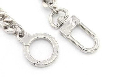 LOUIS VUITTON BAG CHARM MONOGRAM ELEMENT CHAIN M01468 SILVER METAL USED WALLET