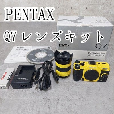 PENTAX Q7 YELLOW MIRRORLESS CAMERA 02 ZOOM LENS KIT SD CARD ACCESSORIES