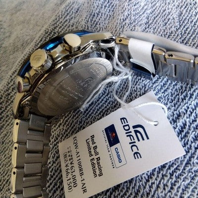 CASIO EDIFICE EQW-A1100RB Red Bull Solar Radio Chronograph Excellent Used