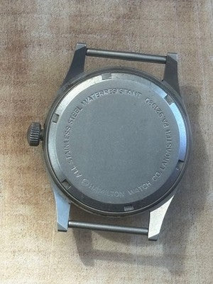 HAMILTON KHAKI 921980 EARLY MODEL MILITARY WATCH NAVY DIAL 1980S VINTAGE