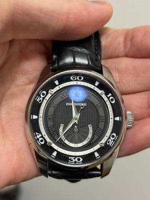 CITIZEN CAMPANOLA NZ0000-07E AUTOMATIC MEN'S WATCH DATE BLACK DIAL RUNNING JAPAN